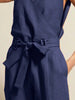 V Neck Belted Jumpsuit